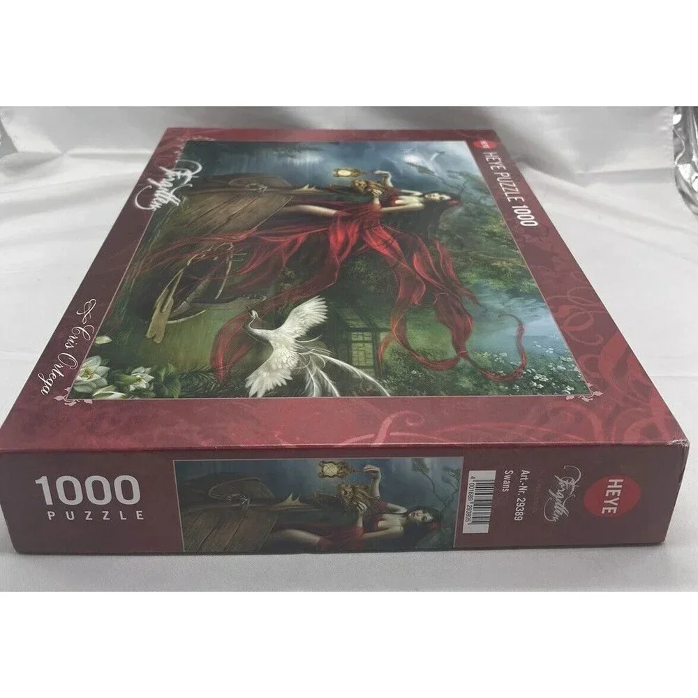 Heye Jigsaw Puzzle Forgotten Cris Ortega Swans Dark Rose 1000 pc Gothic Fantasy